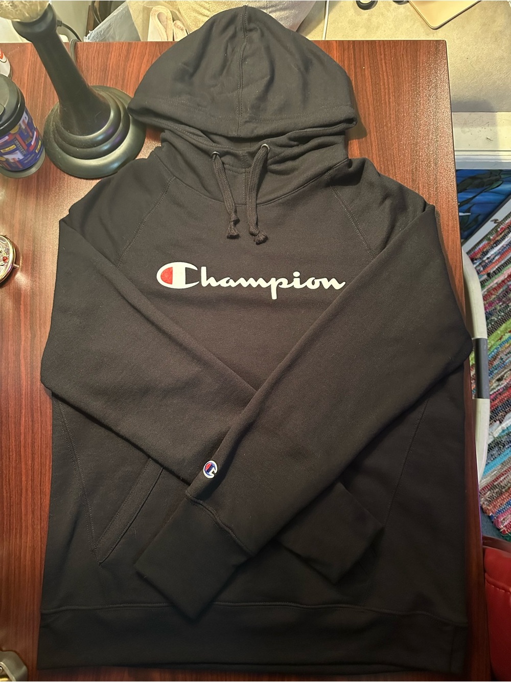 Champion Men’s Powerblend Script Logo Pullover Hoodie
